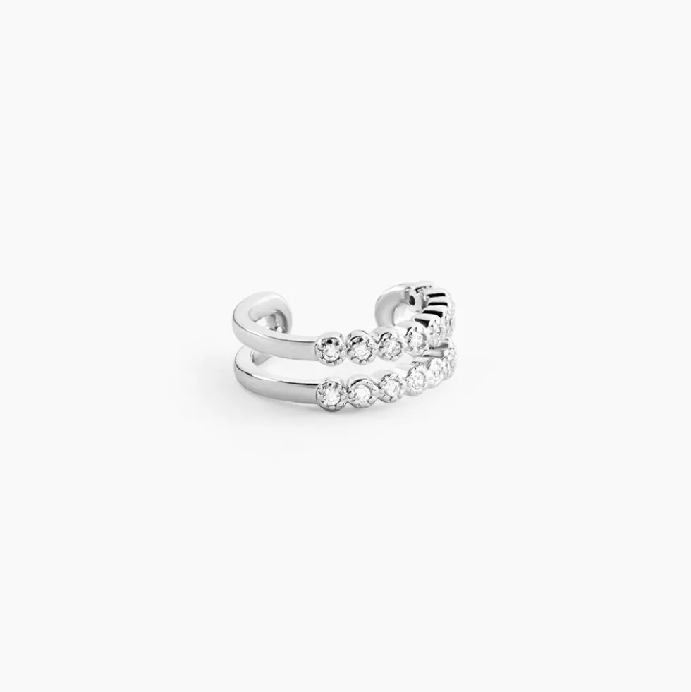 Bague D'oreille Unitaire Widar Argent Blanc Oxyde