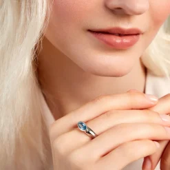 Bague Duchesse Argent Blanc Oxyde De Zirconium