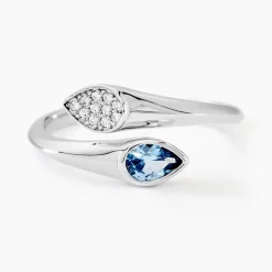 Bague Duchesse Argent Blanc Oxyde De Zirconium