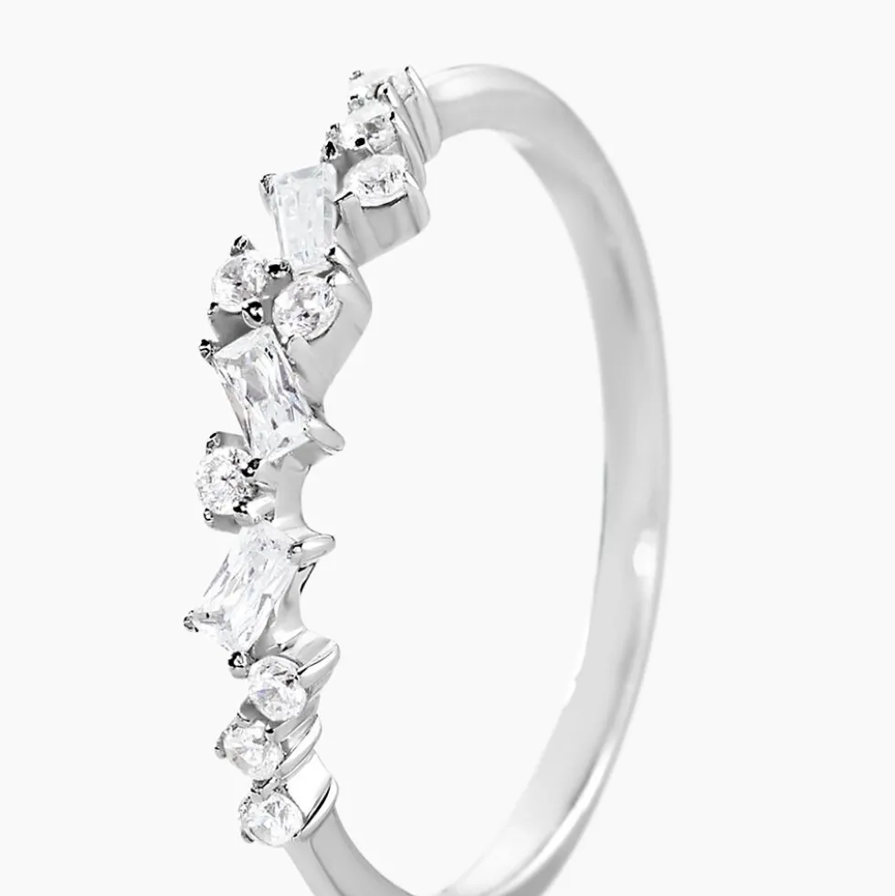 Bague Eclat D'Aurore Argent Blanc Oxyde De Zirconium