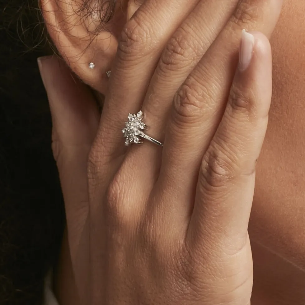 Bague Effie Argent Blanc Oxyde De Zirconium