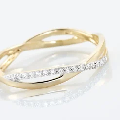Bague Eister Or Jaune Oxyde De Zirconium