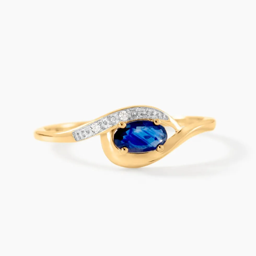 Bague Emotion Or Jaune Saphir Diamant