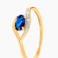 Bague Emotion Or Jaune Saphir Diamant