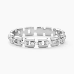 Bague Eternity Argent Blanc Oxyde De Zirconium