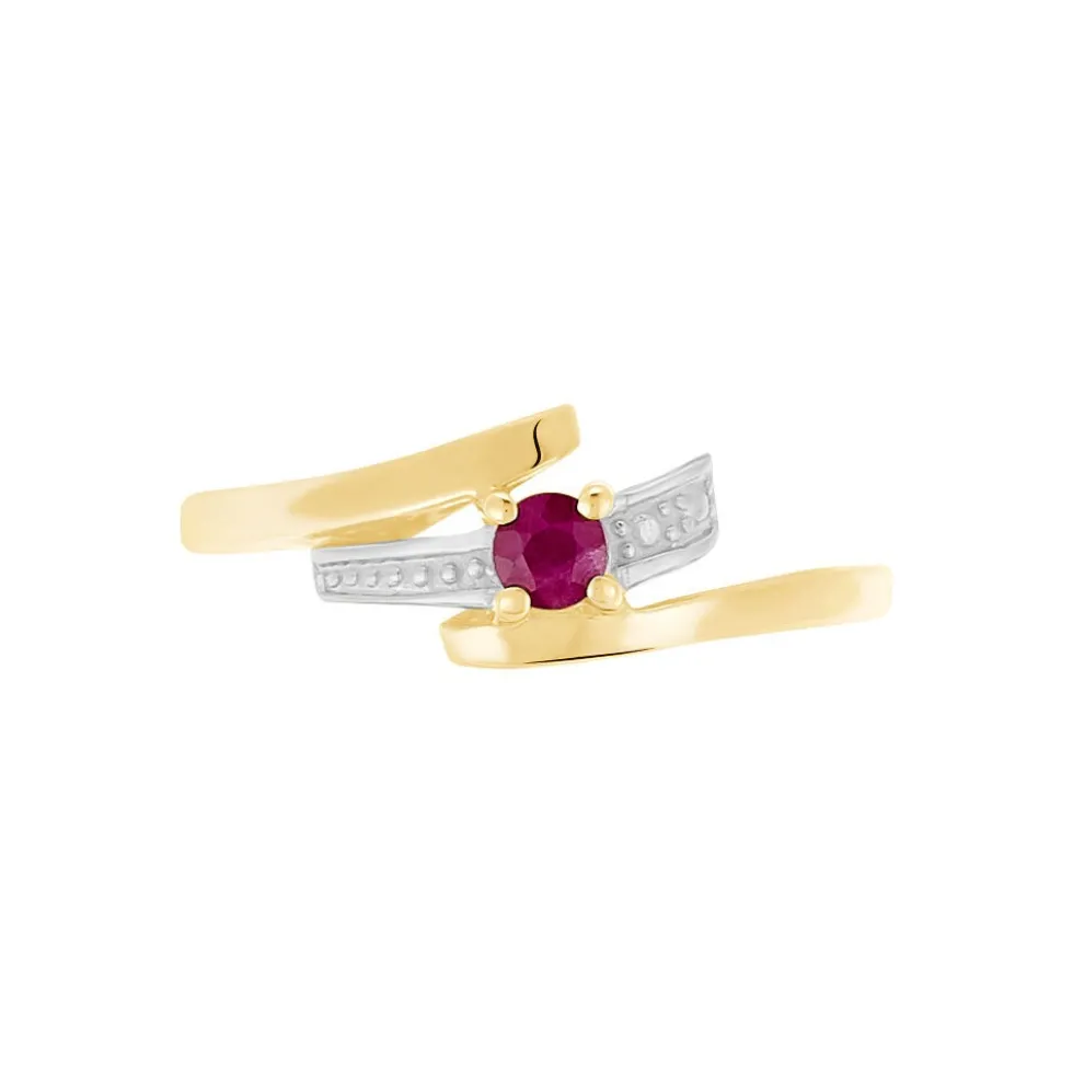 Bague Evka Or Jaune Rubis