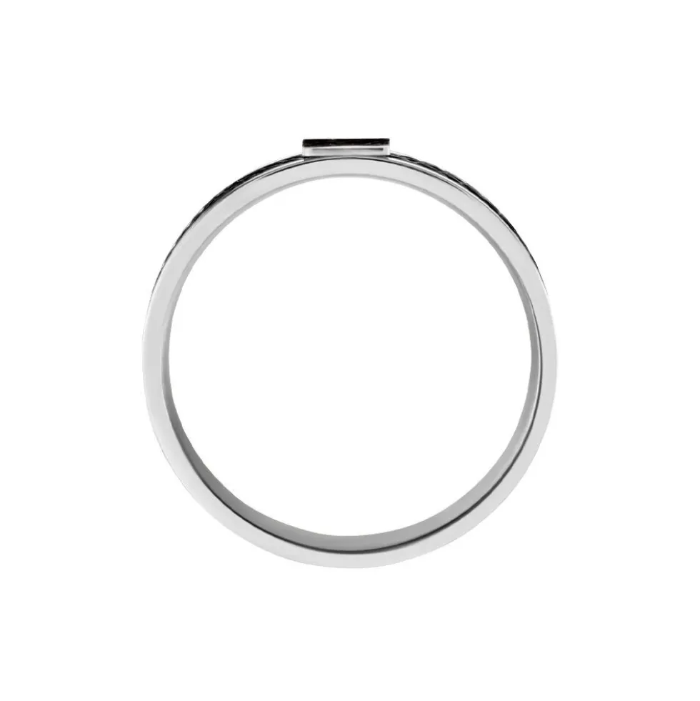 Bague Gaetane Acier Blanc