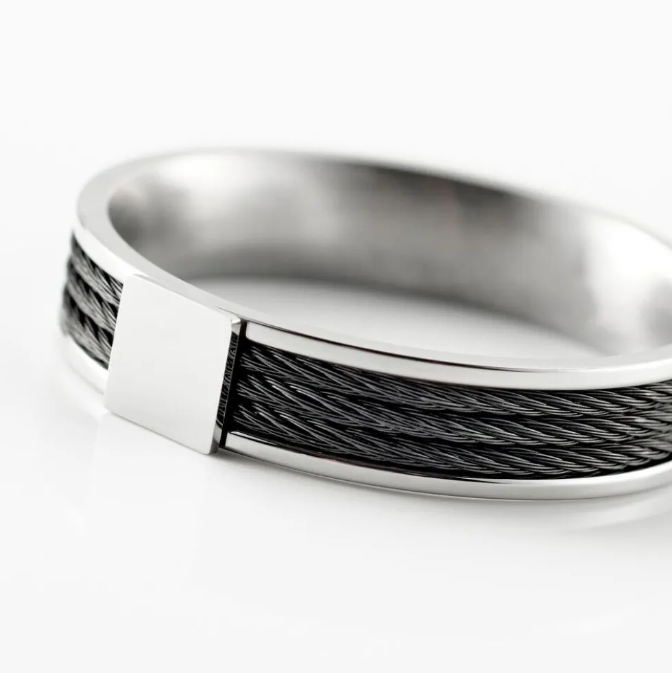 Bague Gaetane Acier Blanc