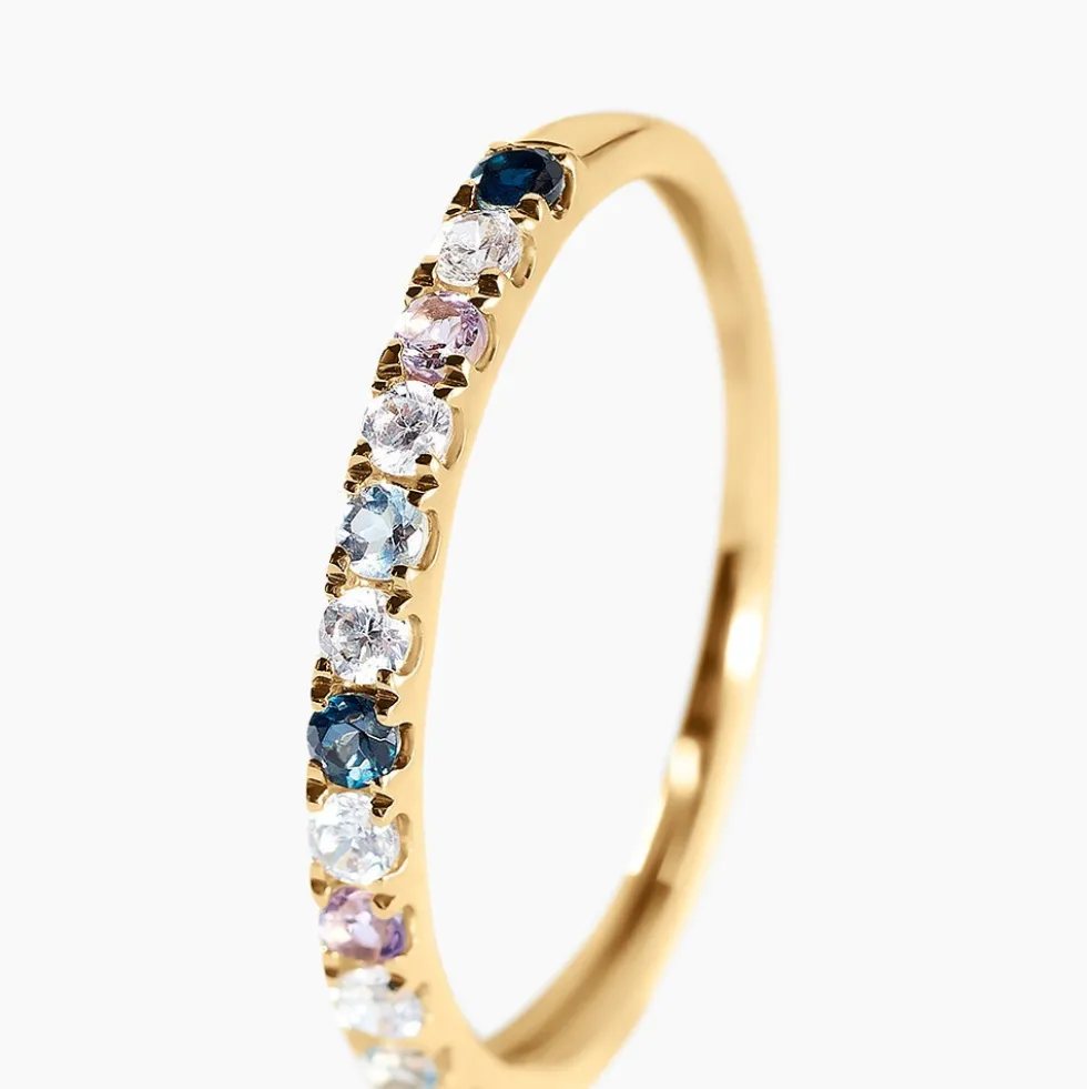 Bague Garden Or Jaune Améthyste Topaze