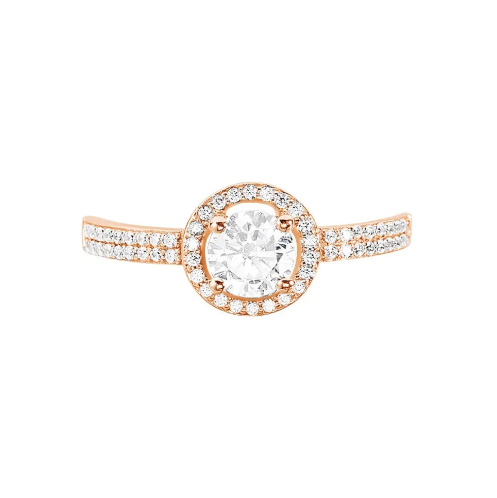 Bague Garine Or Rose Oxyde De Zirconium