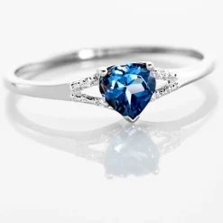 Bague Grishilda Or Blanc Topaze Oxyde