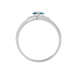 Bague Grishilda Or Blanc Topaze Oxyde