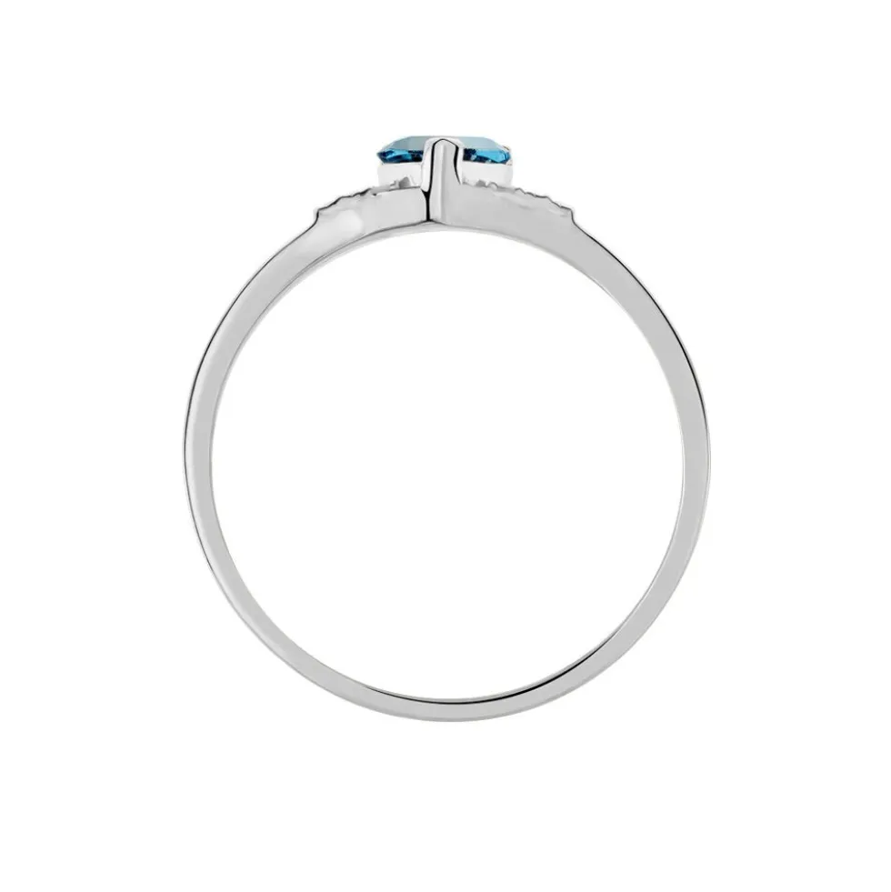 Bague Grishilda Or Blanc Topaze Oxyde