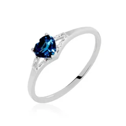 Bague Grishilda Or Blanc Topaze Oxyde