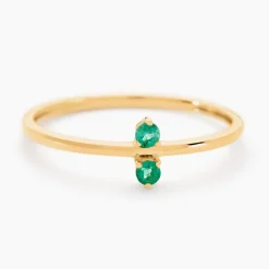 Bague Harding Or Jaune Emeraude