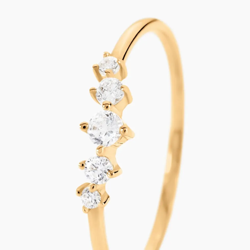 Bague Illumia Or Jaune Oxyde De Zirconium
