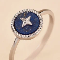 Bague Izarra Argent Blanc Lapis Lazuli