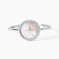 Bague Izarra Argent Blanc Nacre