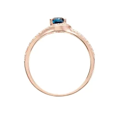 Bague Jannha Or Rose Topaze Et Oxyde De Zirconium