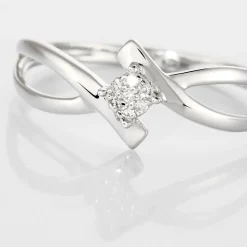 Bague Jone Or Blanc Diamant