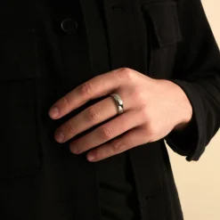 Bague Jourdan Acier Blanc