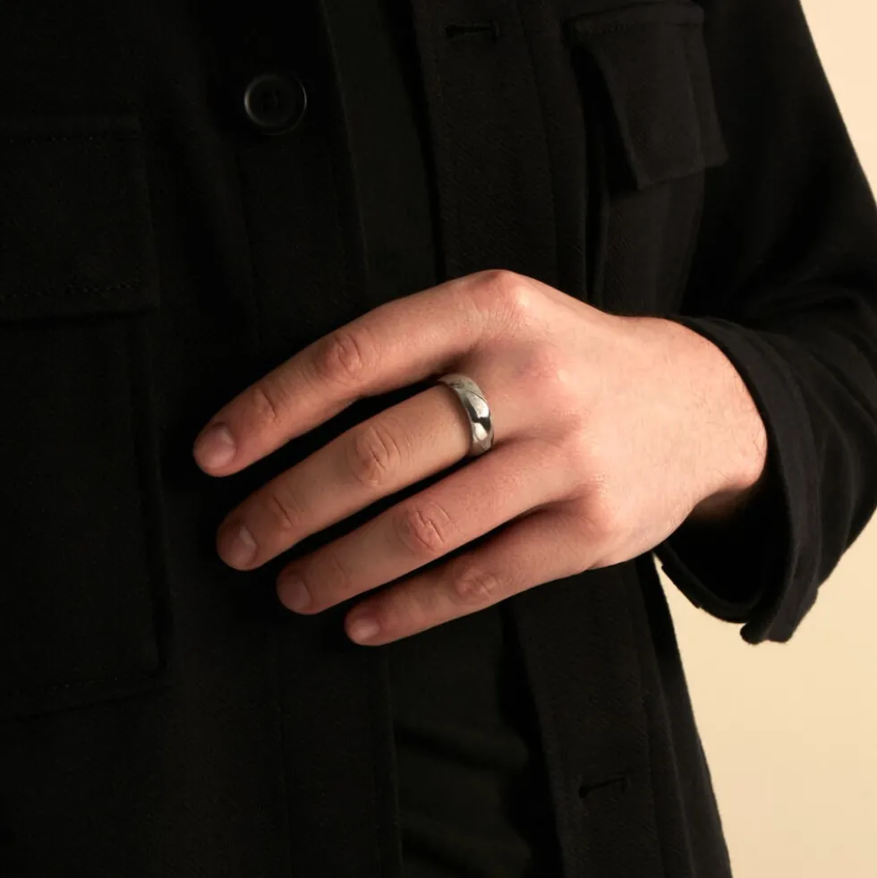 Bague Jourdan Acier Blanc