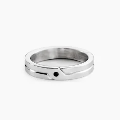 Bague Jourdan Ilker Acier Argenté Spinelle