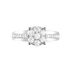 Bague Kate Ld Platine Blanc Diamant Synthétique