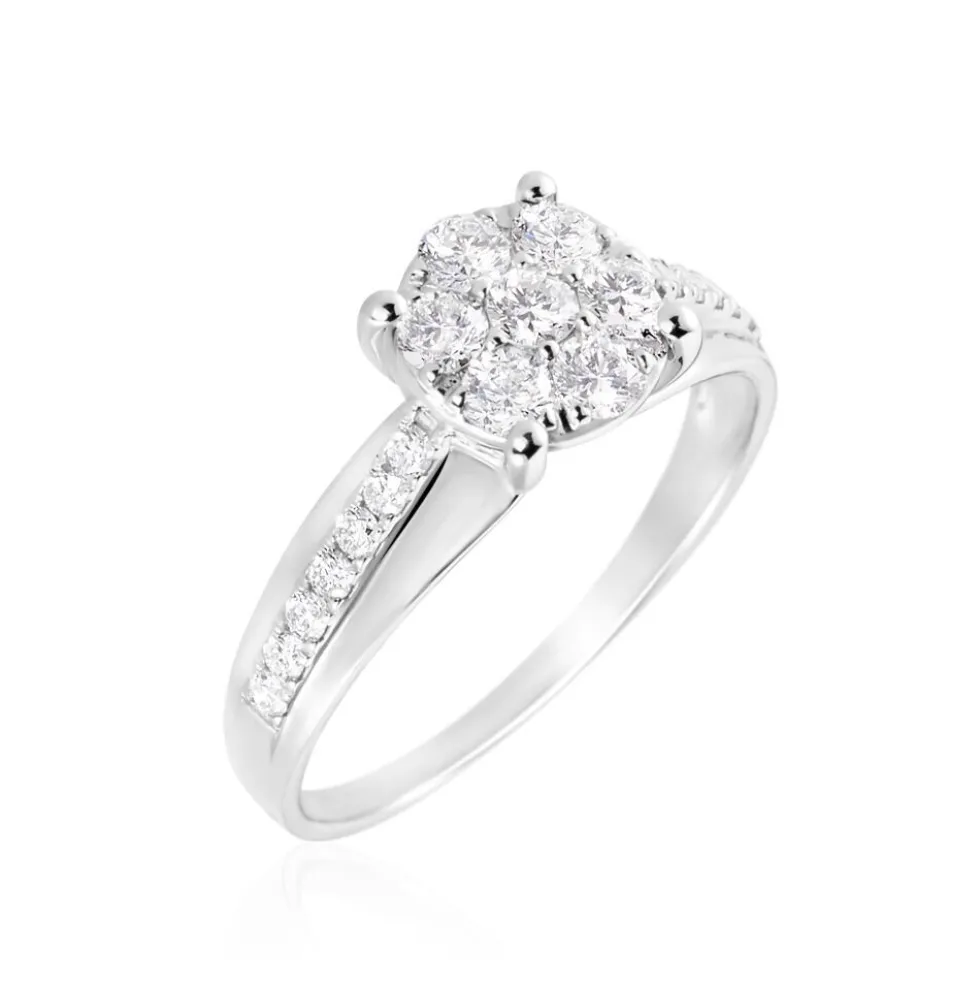 Bague Kate Ld Platine Blanc Diamant Synthétique