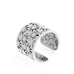 Bague Lace Acier Blanc