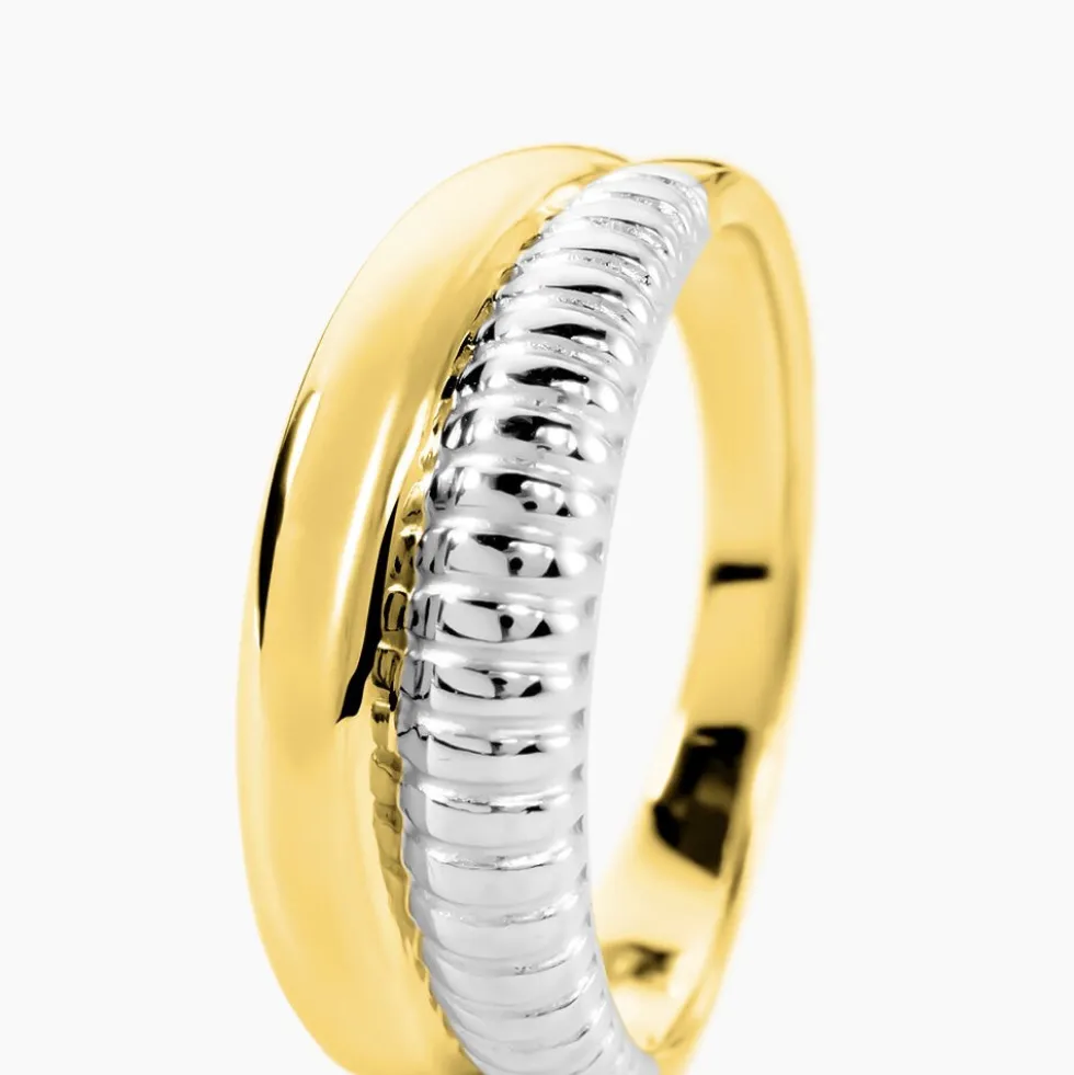 Bague Lara Argent Bicolore