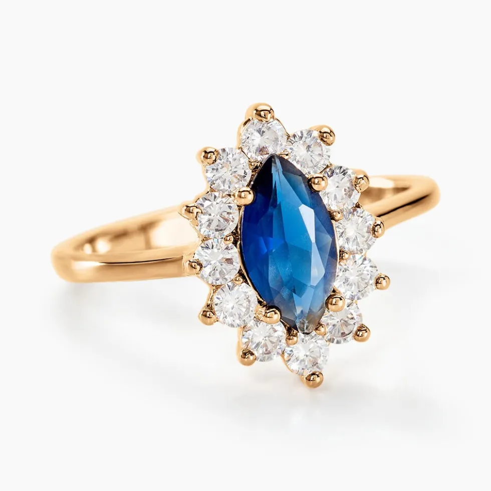 Bague Lisea Plaqué Or Jaune Verre Et Oxyde De Zirconium