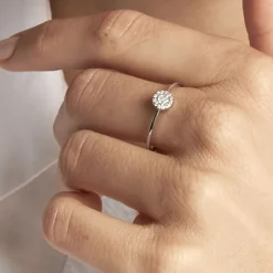 Bague Lorainne Argent Blanc Oxyde De Zirconium