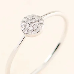 Bague Lorainne Argent Blanc Oxyde De Zirconium