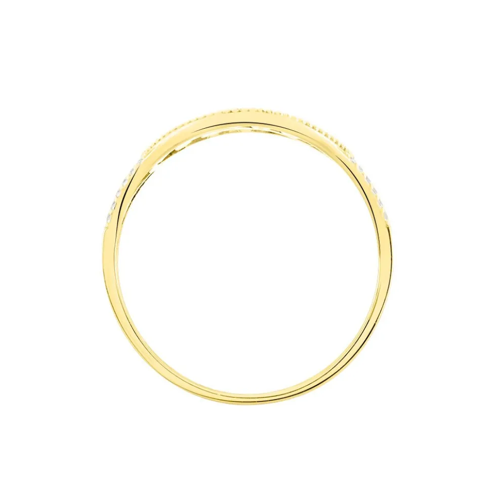 Bague Lucianise Or Jaune Oxyde De Zirconium