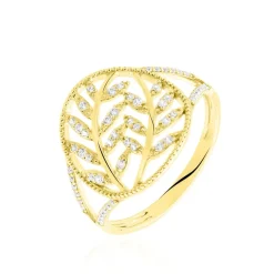 Bague Lucianise Or Jaune Oxyde De Zirconium
