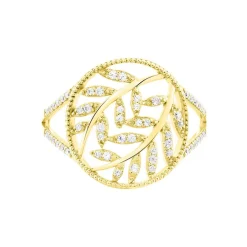 Bague Lucianise Or Jaune Oxyde De Zirconium