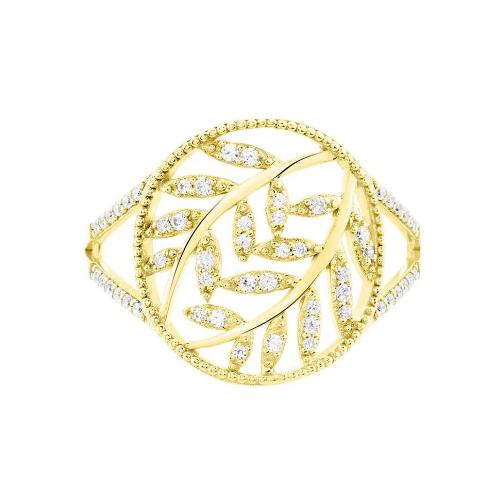Bague Lucianise Or Jaune Oxyde De Zirconium