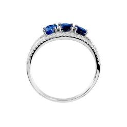 Bague Madeline Or Blanc Saphir Diamant
