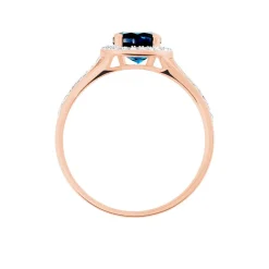 Bague Maeva Or Rose Topaze Et Oxyde De Zirconium