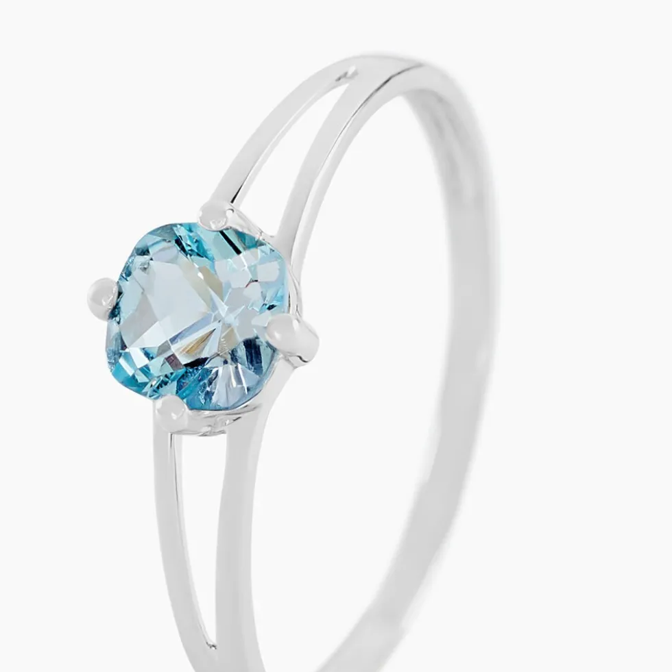 Bague Mahina Or Blanc Topaze