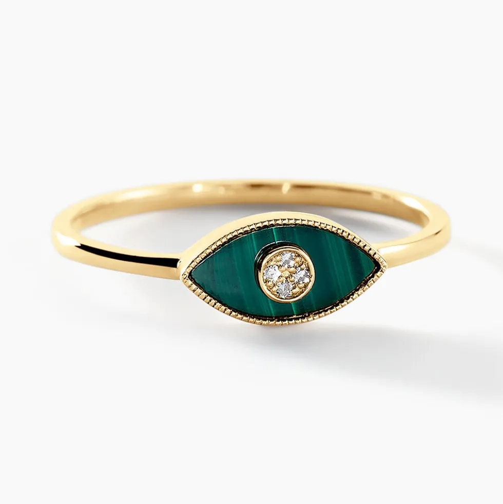 Bague Matiasma Or Jaune Malachite Diamant