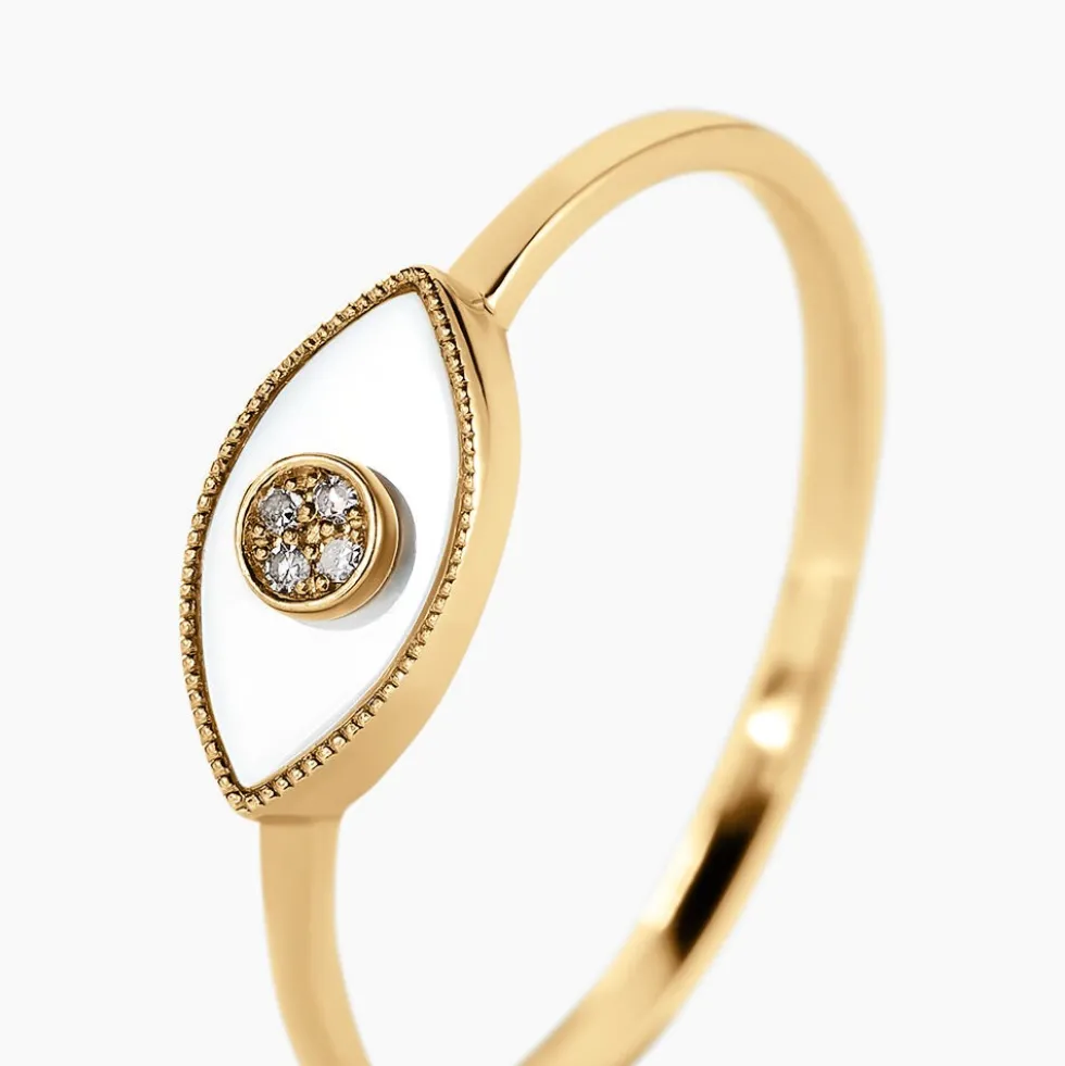 Bague Matiasma Or Jaune Nacre Diamant