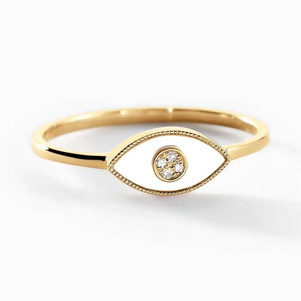 Bague Matiasma Or Jaune Nacre Diamant
