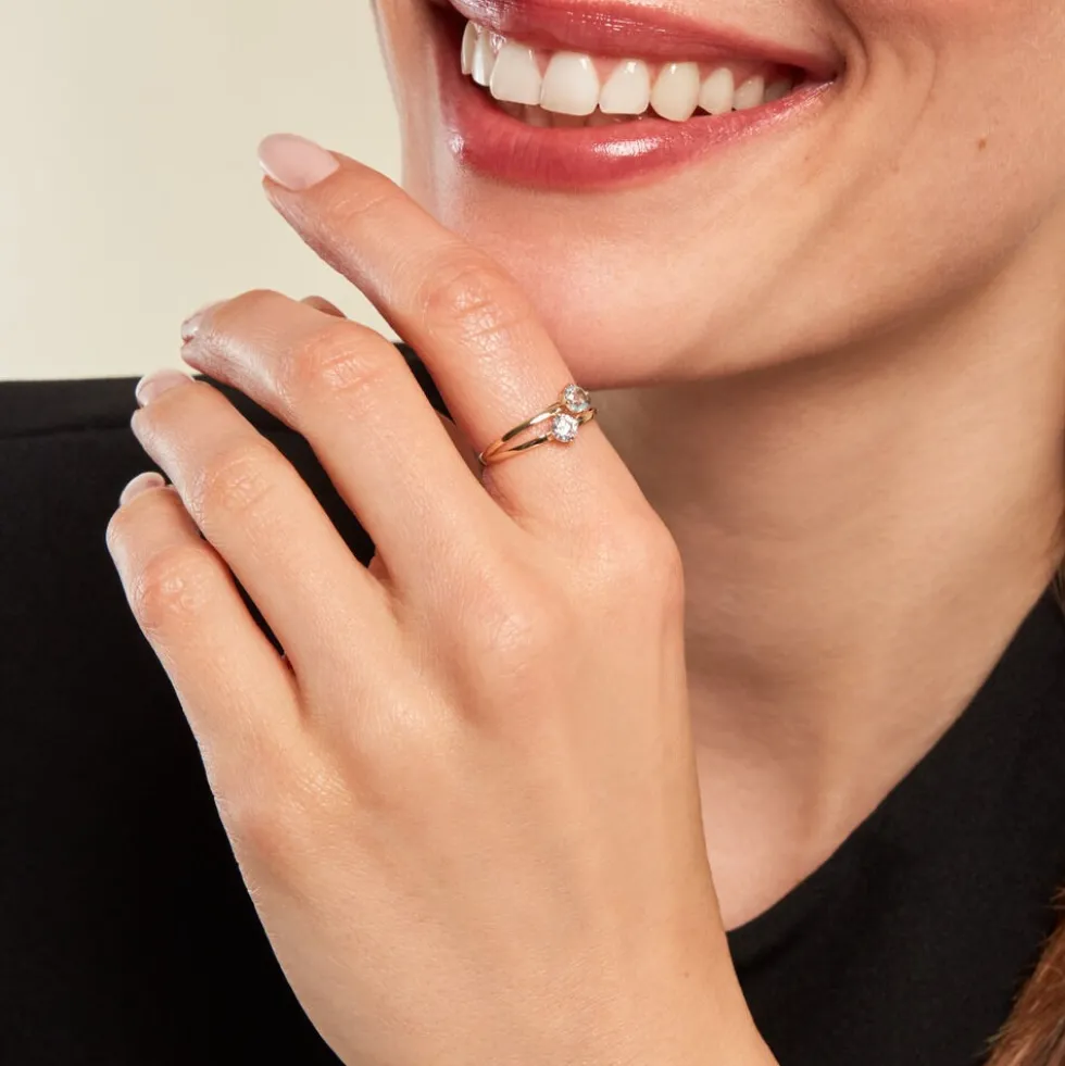Bague Matija Or Jaune Topaze Oxyde De Zirconium