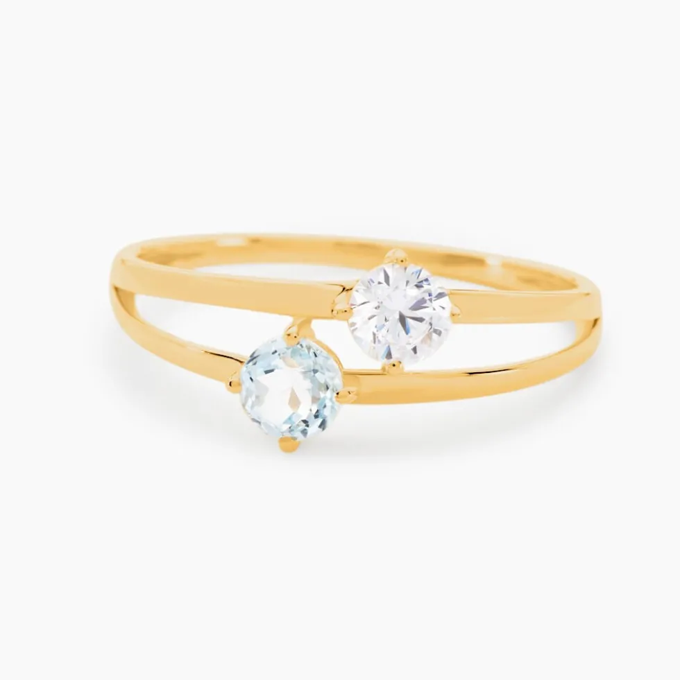 Bague Matija Or Jaune Topaze Oxyde De Zirconium