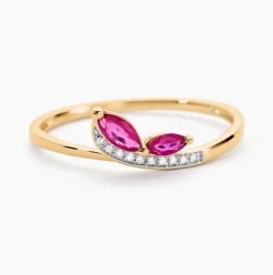 Bague Maximillian Or Jaune Rubis Diamant
