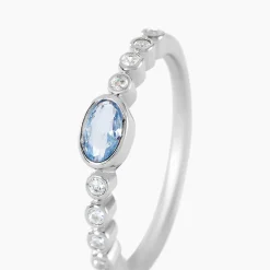 Bague Mayfair Argent Blanc Oxyde De Zirconium