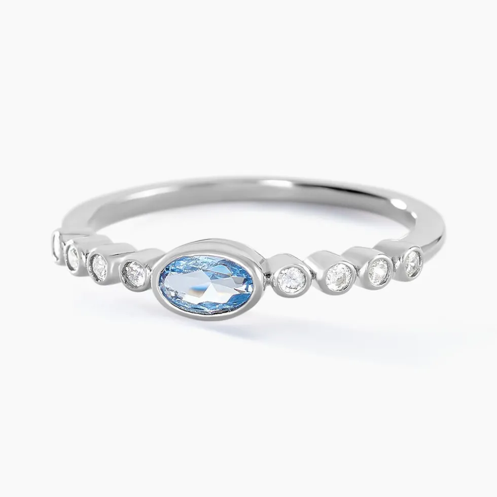 Bague Mayfair Argent Blanc Oxyde De Zirconium