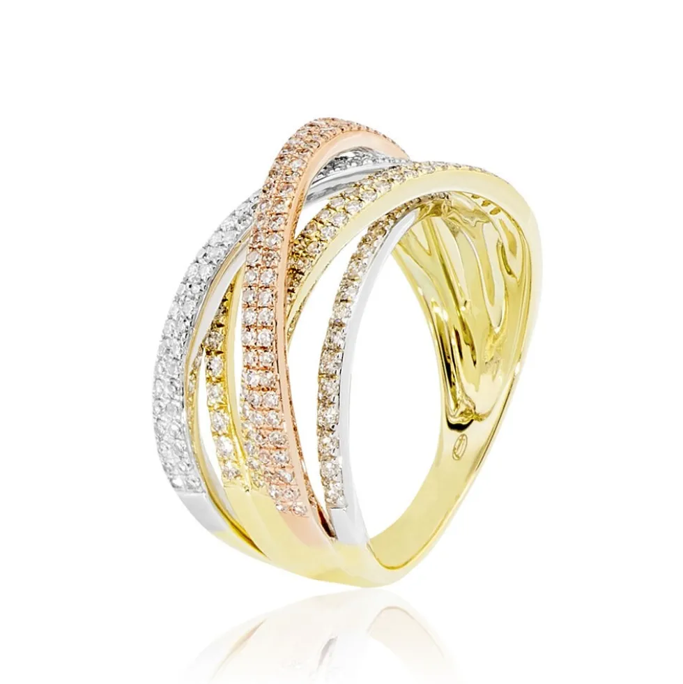 Bague Melani Or Tricolore Diamant